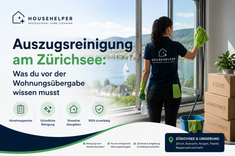 Auszugsreinigung am Zürichsee: Was du vor der Wohnungsübergabe wissen musst
